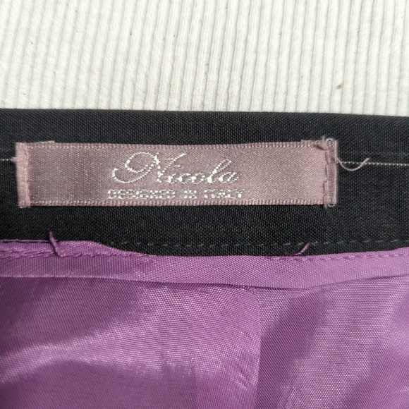 Nicola Women's Size 10 Gray With White Stripes Double Breasted Skirt Suit 360 - Picture 9 of 11